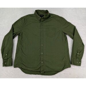 DU/ER DUER Shirt Men's XL Green Button Performance Stretch‎ Long Sleeve